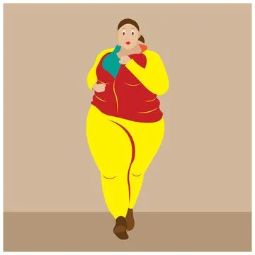 Vector Image Of Jogging Woman Illustrazione stock