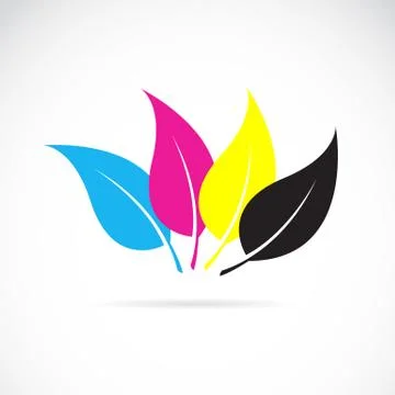 Vector image of an leaves in cmyk colors Stock Illustration