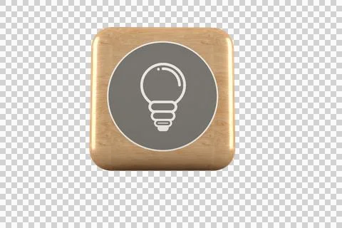 Vector image of light bulb on cube Stock Photos