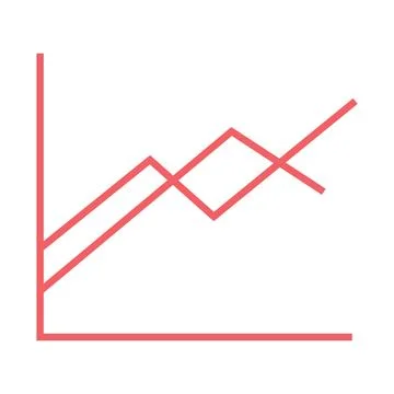 Vector image of line graph Stock Photos