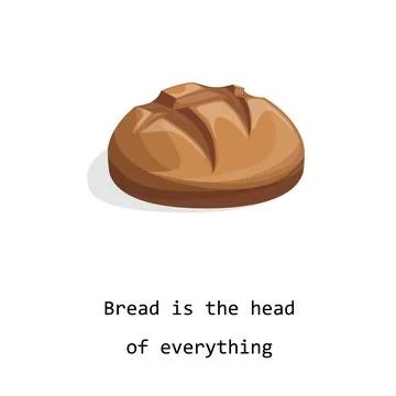 Vector image of a loaf of bread isolated on white background. Cartoon style. Stockillustratie