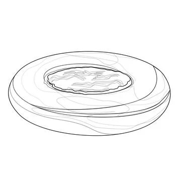 Vector image of a loaf of bread isolated on white background. Outline style. Illustrazione stock