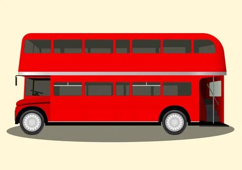 Vector image of London red bus. Stock Illustration