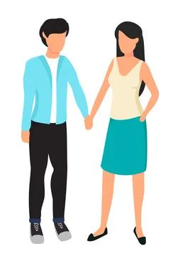 Vector image of lovely couple Stock Illustration