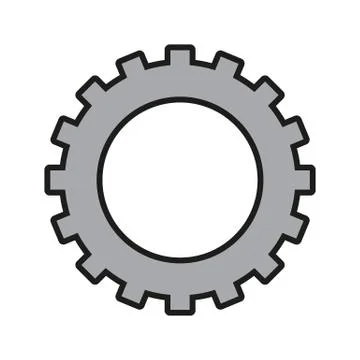 Vector image machine gears and transmission parts Illustrazione stock