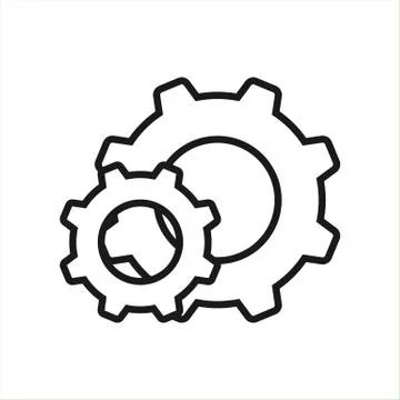 Vector image machine gears and transmission parts Stock Illustration