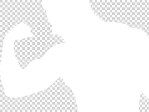 Vector image of man flexing muscle Foto stock