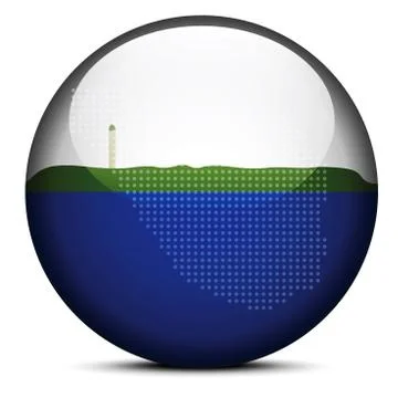 Vector Image -  Map with Dot Pattern on flag button of Navassa Island, United Stock Illustration