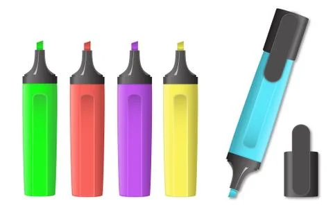 Vector image of markers Stock Illustration