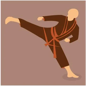Vector Image Of Martial Artist Ilustración de archivo