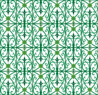 Vector image of metal scoop grating fence 스톡 일러스트