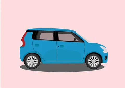 Vector image of mini hatchback car. Stock Illustration