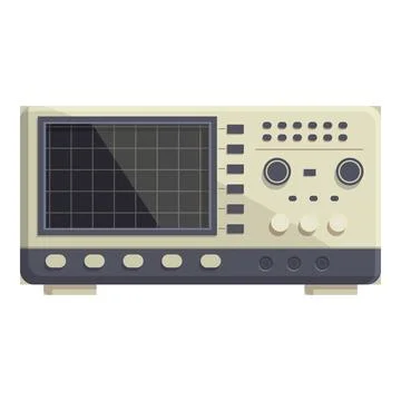 Vector image of a modern digital oscilloscope used in electronics diagnostics Stockillustratie