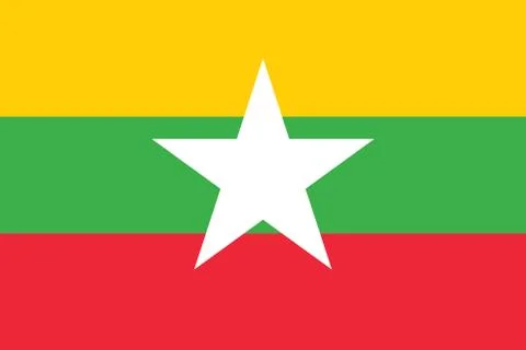 Vector Image of Myanmar Flag Stock Illustration