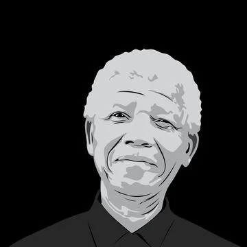 Vector image of Nelson Mandela Stock Illustration