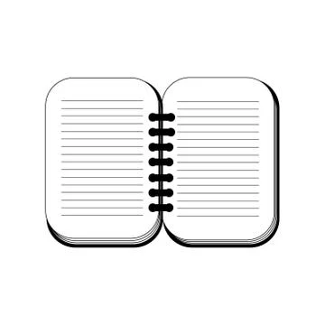Vector image of a notepad for notes on a white background. Stock Illustration