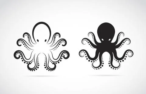 Vector image of an octopus on white background. Stock Illustration