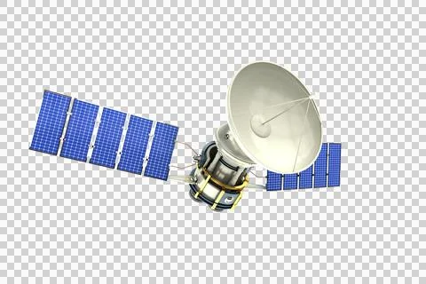 Vector image ofÂ 3d solar power satellite Illustrazione stock