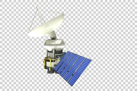 Vector image ofÂ 3d solar powered satellite Illustrazione stock