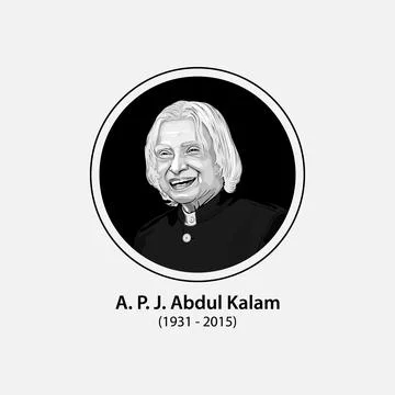 Vector image of A. P. J. Abdul Kalam,  Kalaam logo type vector image. Stock Illustration