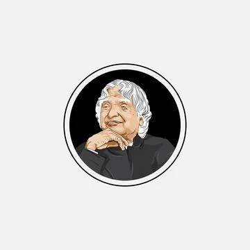 Vector image of A. P. J. Abdul Kalam,  Kalaam logo type vector image. Stock Illustration