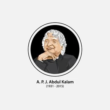 Vector image of A. P. J. Abdul Kalam,  Kalaam logo type vector image. Stock Illustration