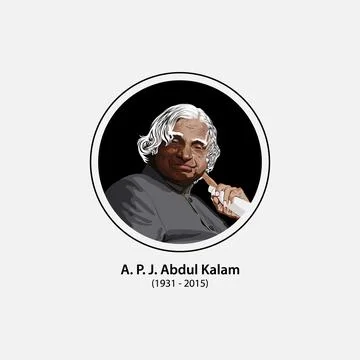 Vector image of A. P. J. Abdul Kalam,  Kalaam logo type vector image. Stock Illustration