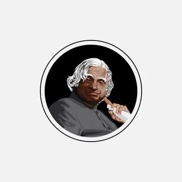 Vector image of A. P. J. Abdul Kalam,  Kalaam logo type vector image. Stock Illustration