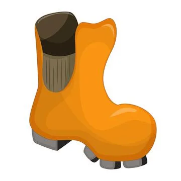 Vector image of a pair of boots in cartoon style. EPS 10 Stock Illustration