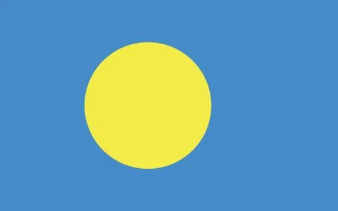 Vector Image of Palau Flag Stock Illustration