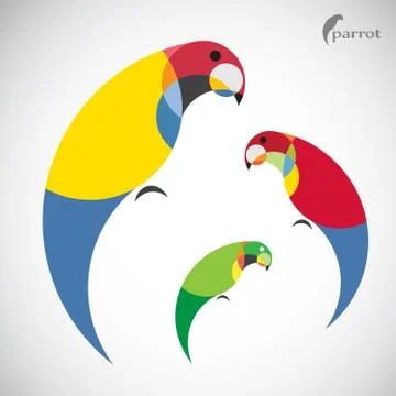 Vector image of an parrot design 스톡 일러스트