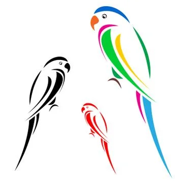 Vector image of an parrot 스톡 일러스트