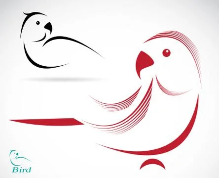Vector image of an parrot on white background 스톡 일러스트