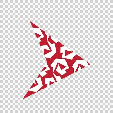 Vector image of patterned arrow Illustrazione stock