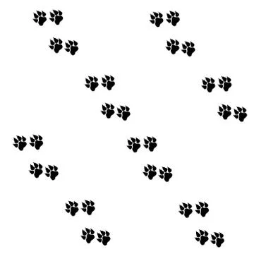 Vector image of paws. Stock Illustration