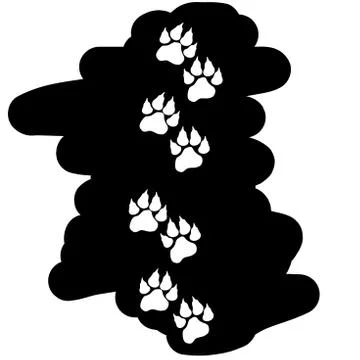 Vector image of paws. Stock Illustration