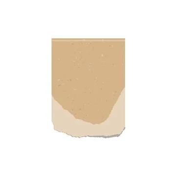 Vector image of a piece of kraft paper with a torn, uneven edge. Stock Illustration