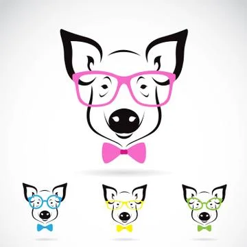 Vector image of a pig glasses on white background. Illustrazione stock