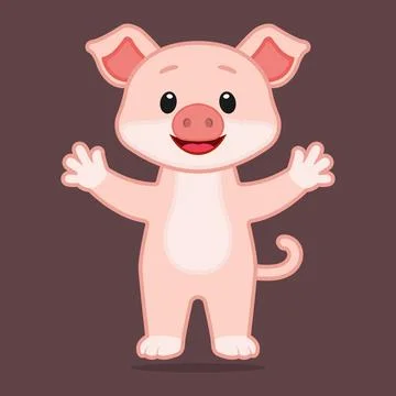 Vector image of a pig Stock Illustration