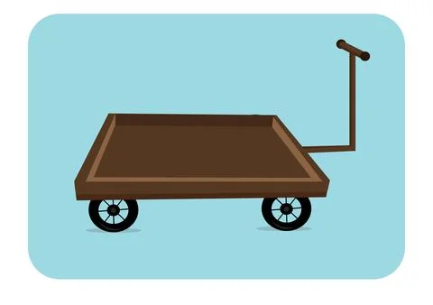 Vector image of platform trolley Ilustración de archivo