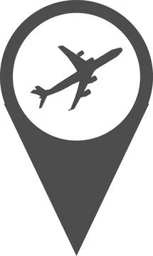 Vector image of the point of the landing place of the aircraft. Stock-Illustration