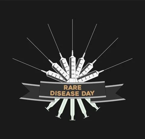Vector image poster rare diseace day Stock Illustration