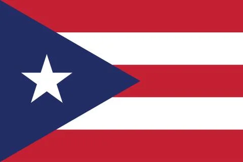 Vector Image of Puerto Rico Flag Stock Illustration