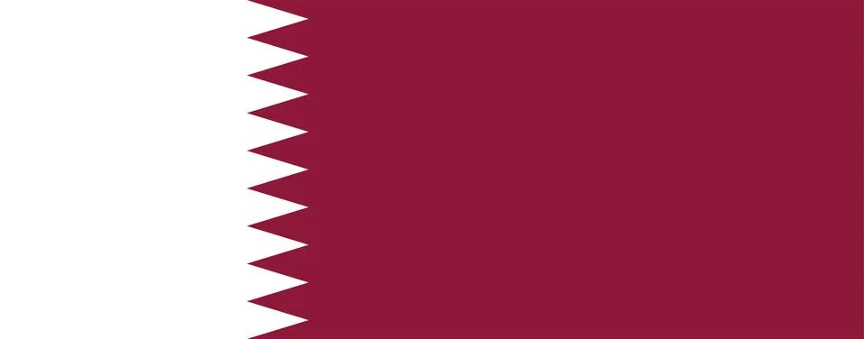 Vector Image of Qatar Flag Stock Illustration