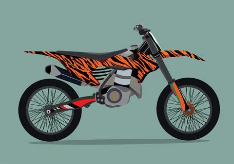 Vector image of racing bike Stock Illustration