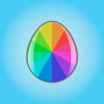 Vector image of a rainbow easter egg Stock-Illustration