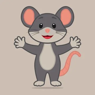 Vector image of a rat Stock Illustration