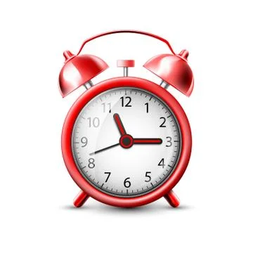 Vector image of a red alarm clock Stock-Illustration