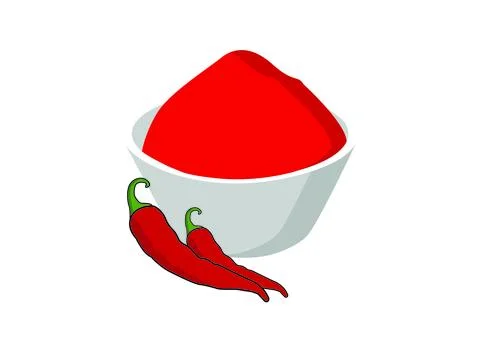 Vector image of red chilli powder Stock Illustration