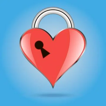 Vector image of a red heart in the form of a castle Stock-Illustration